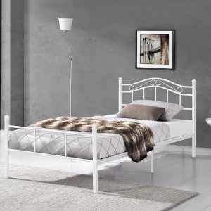Metalseng Florenz 120x200 cm med/uden koldskumsmadras i forskellige farver [en.casa]