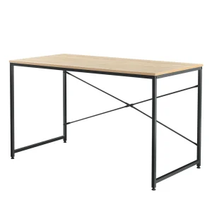[en.casa]® Skrivebord Königstein - 120x60x72cm - understel af metal - i forskellige farver