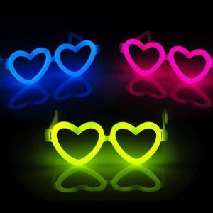 Briller Hjerteformet - Selvlysende glow stick
