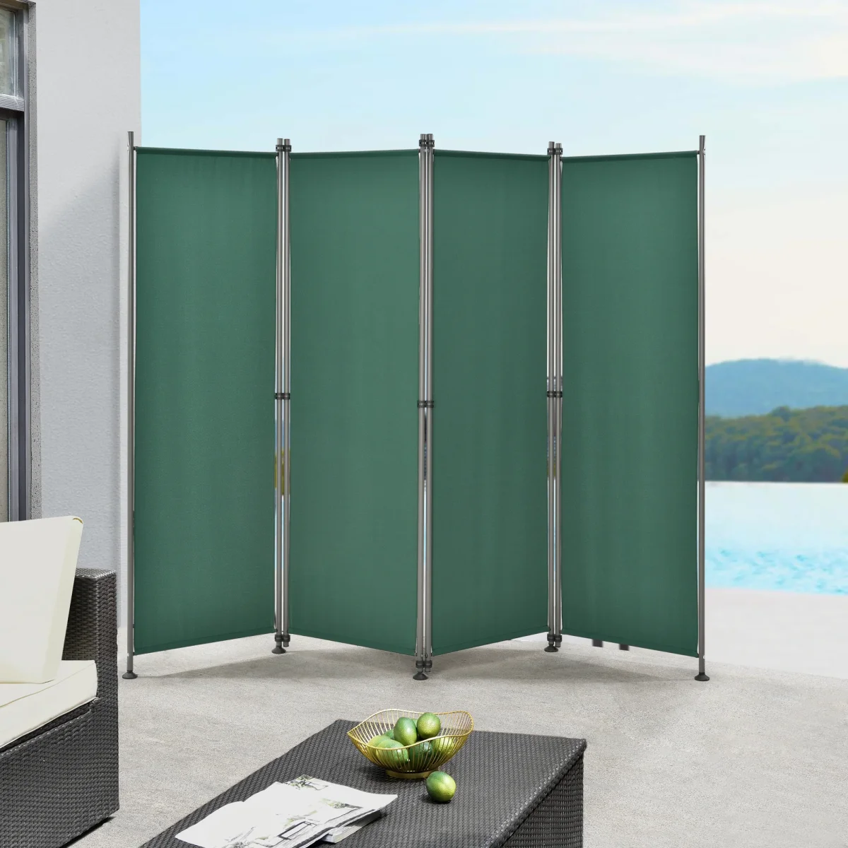 Modica Udendørs skillevæg 170x215 cm i fire dele i forskellige farver. farver pro.tec - Billede 5