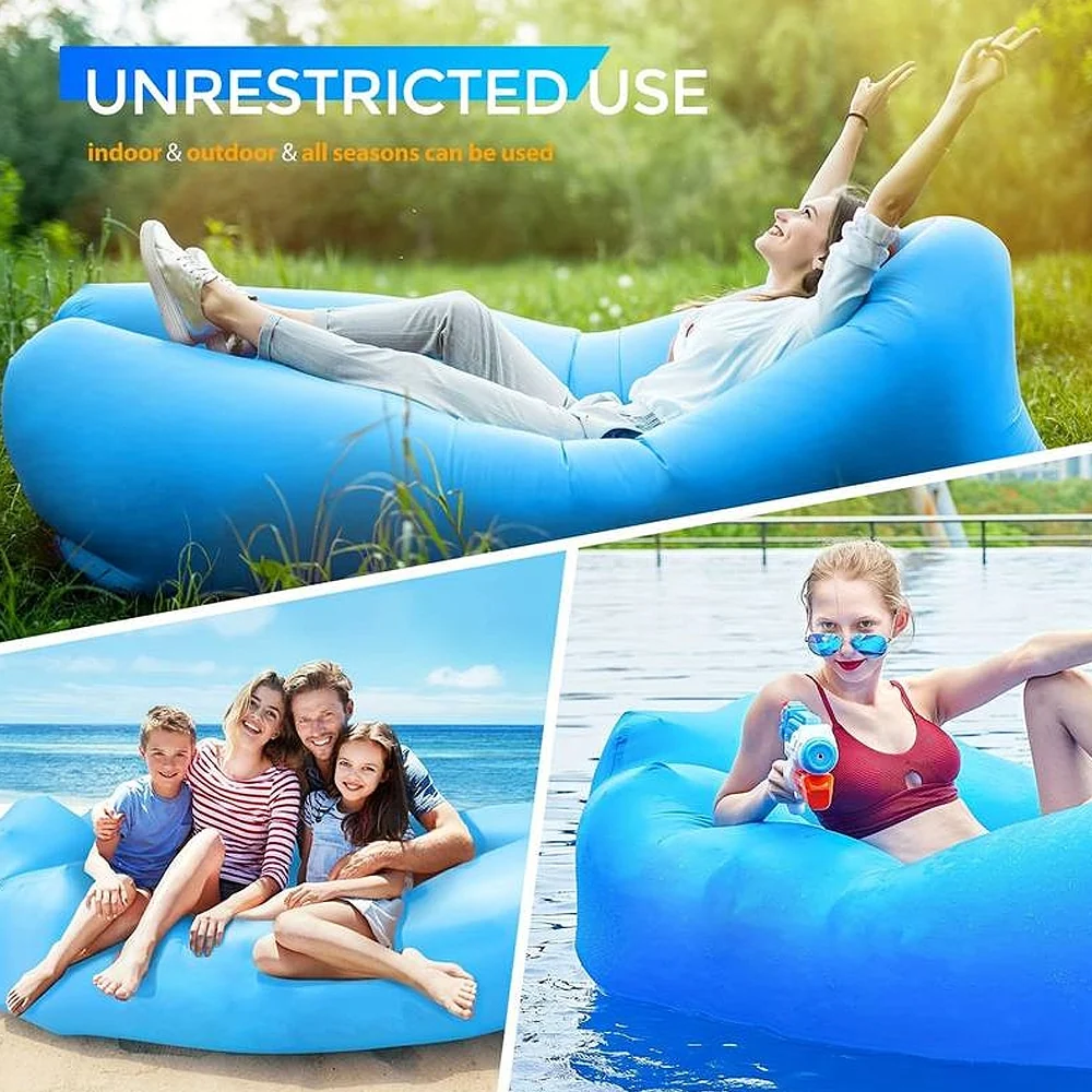 Air Bean oppustelig liggestol/liggesæk til strand, have eller festival - Billede 4